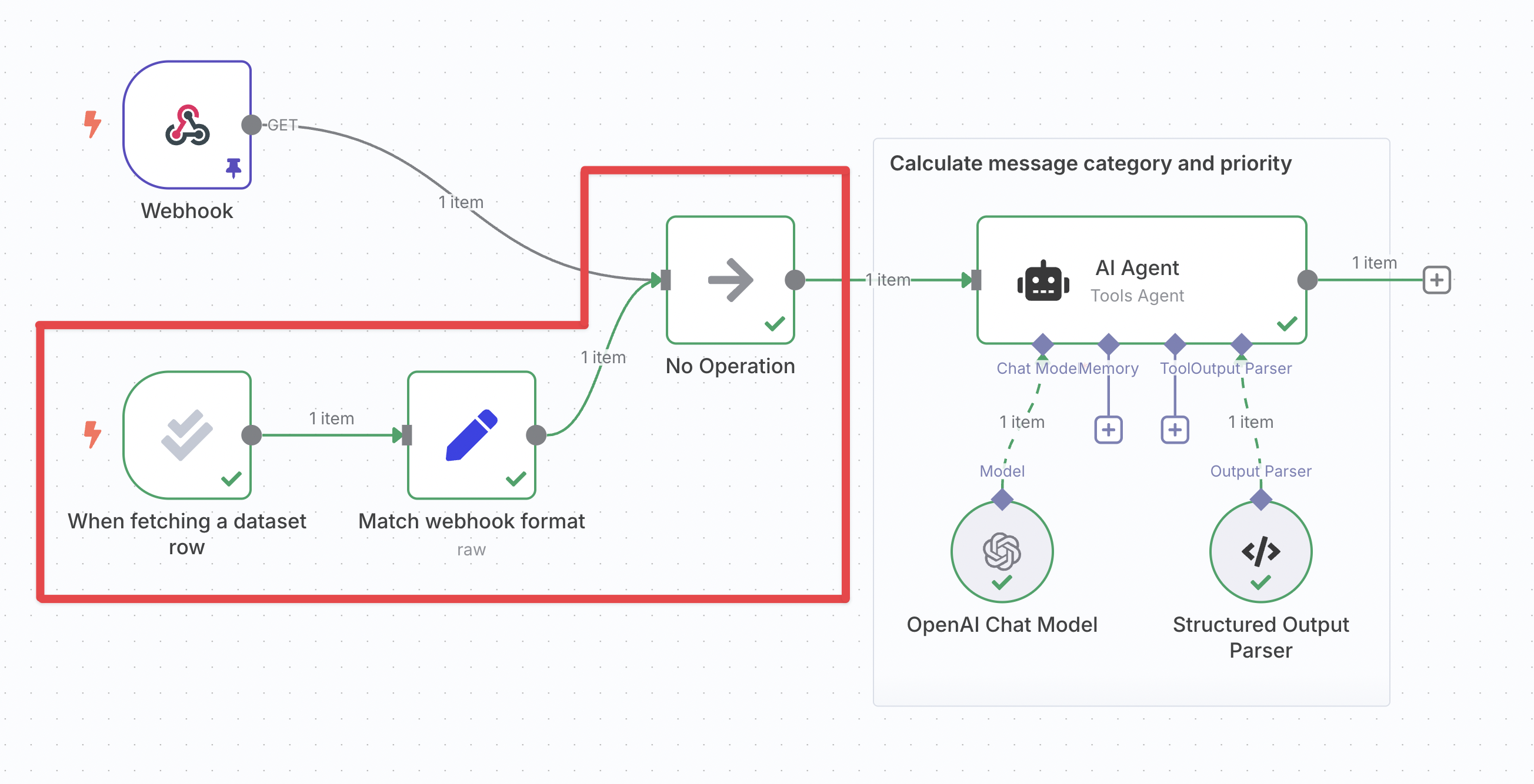 Connecting the evaluation trigger